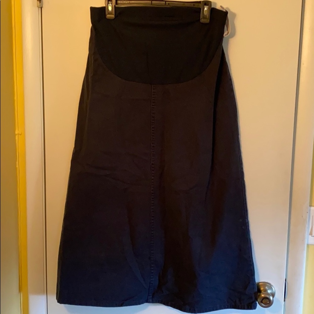 R.E.B.E.L. Maternity Denim Jean Skirt Maxi 6